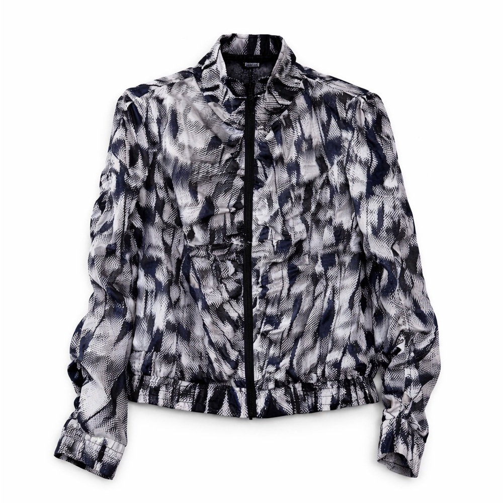 Calvin Klein Performance Abstract Print Ruched Jacket Size M